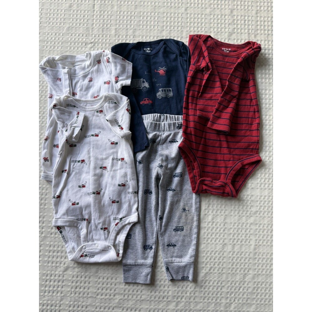 Carter's Baby Boy 5-Piece Set - Size 18 Months - Vehicles Theme
